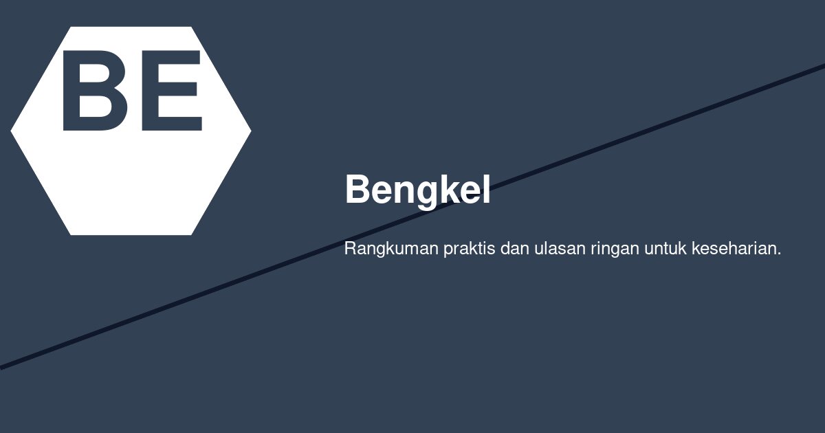 Ilustrasi peralatan bengkel sederhana di atas meja kayu